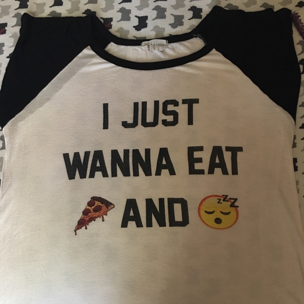 Super cute statement shirt SZ L by French Pastry